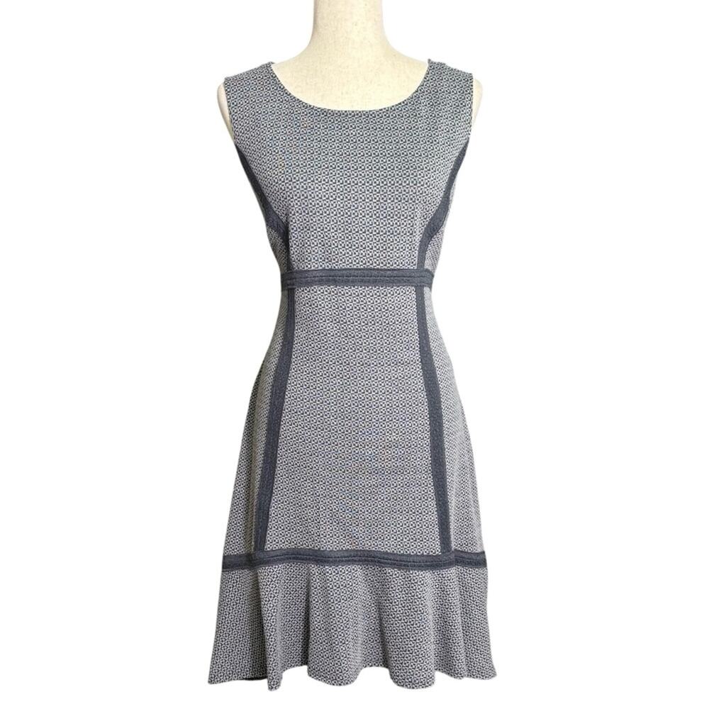 NWT Anthropologie Tabitha Gray Patterned Midi Dress Size 12 1373
